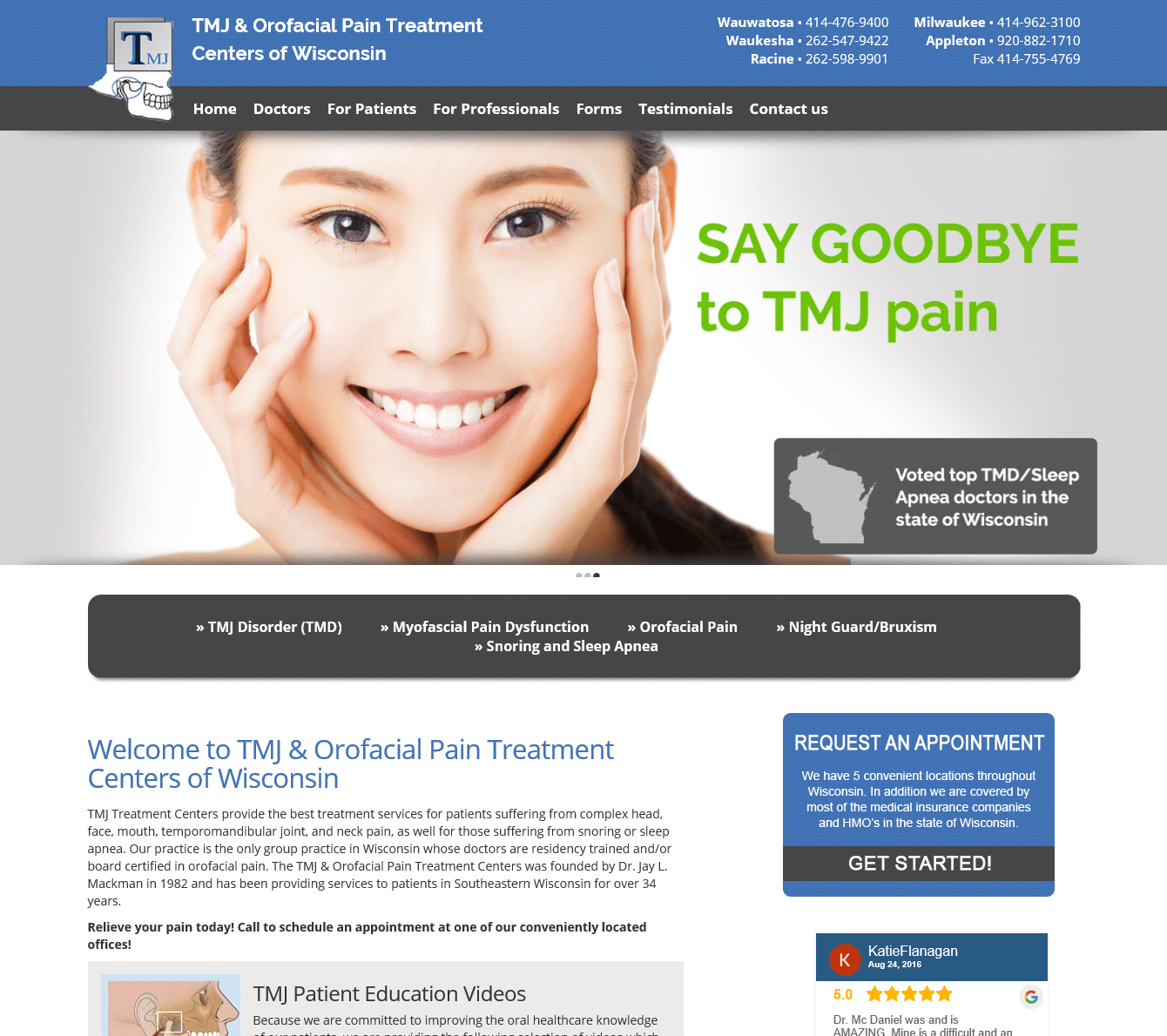 TMJ & Orofacial Pain Treatment Centers