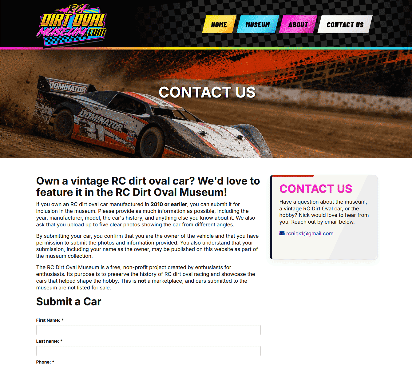 RC Dirt Oval Museum
