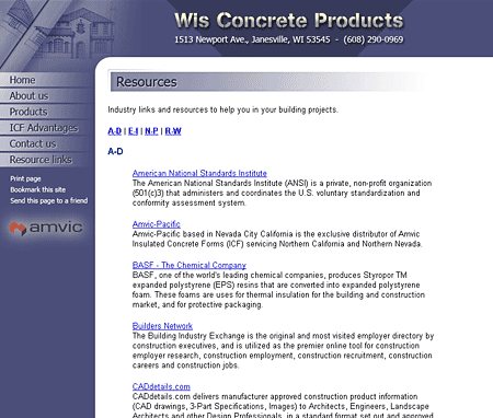 Wis Concrete products