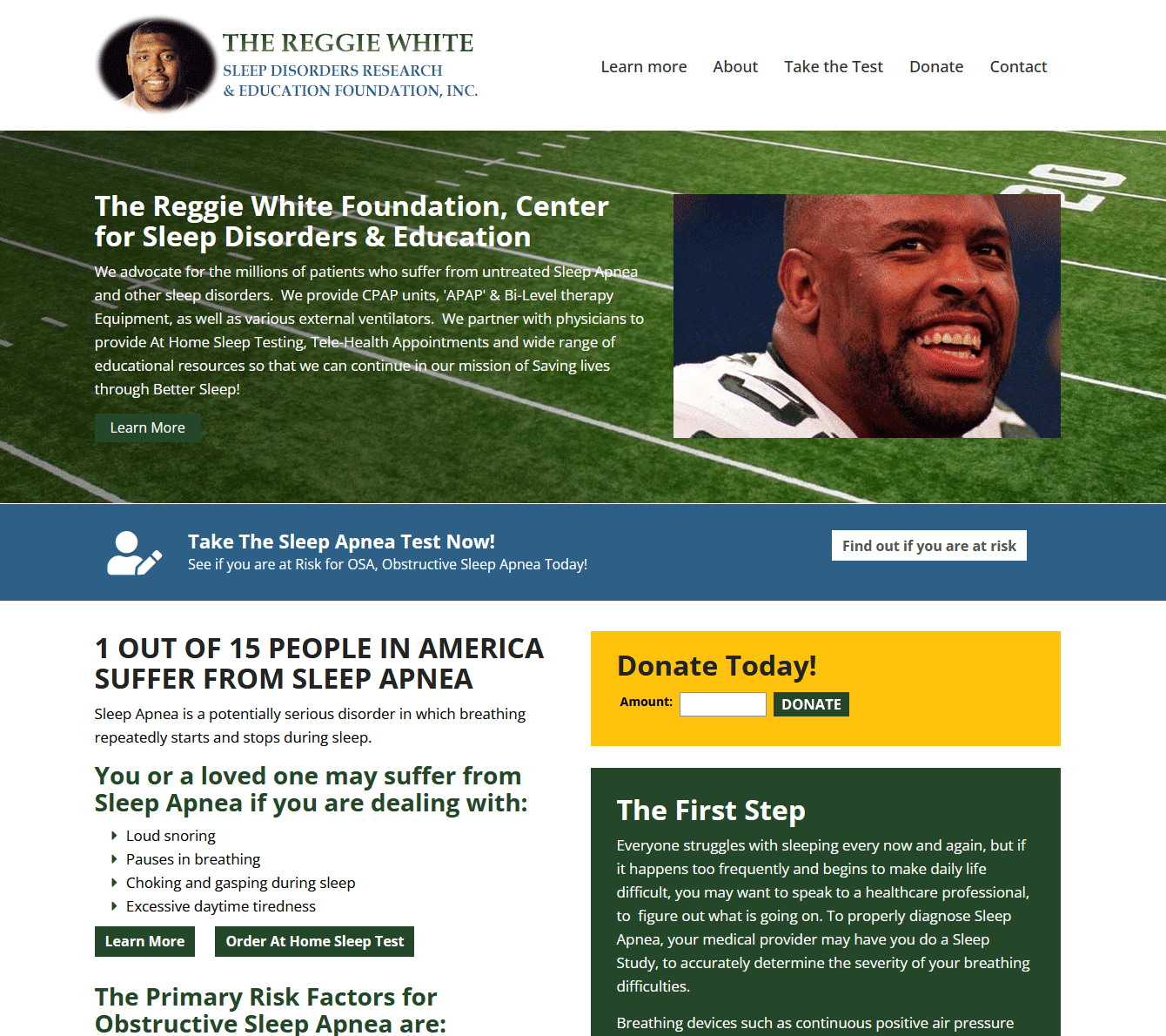 Reggie White Sleep Disorders