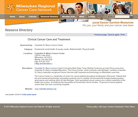 Milwaukee Regional Cancer Network